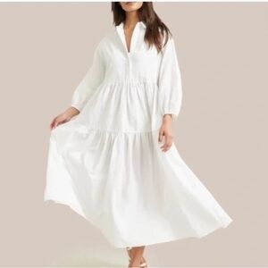 Modern Citizen Delia organic cotton tiered maxi dress size XL/1X EUC